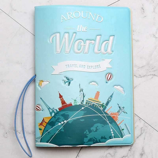 Travel “Around The World” Camouflage Passport Cover