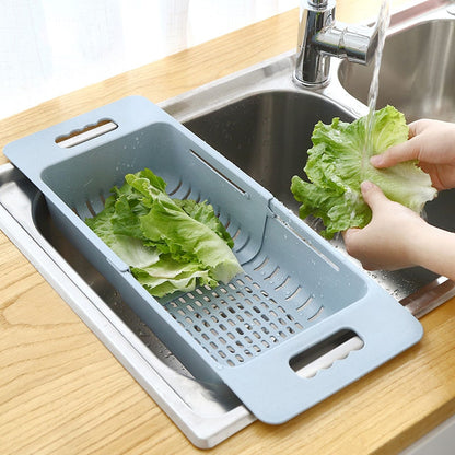 Dish Drainer Sink Drain Basket Adjustable